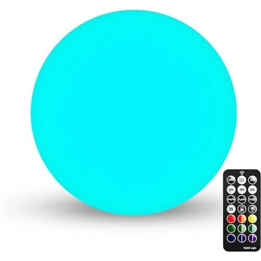LED Light Ball: 6-inch Night Light with Remote Control, 16 RGB Color Changing